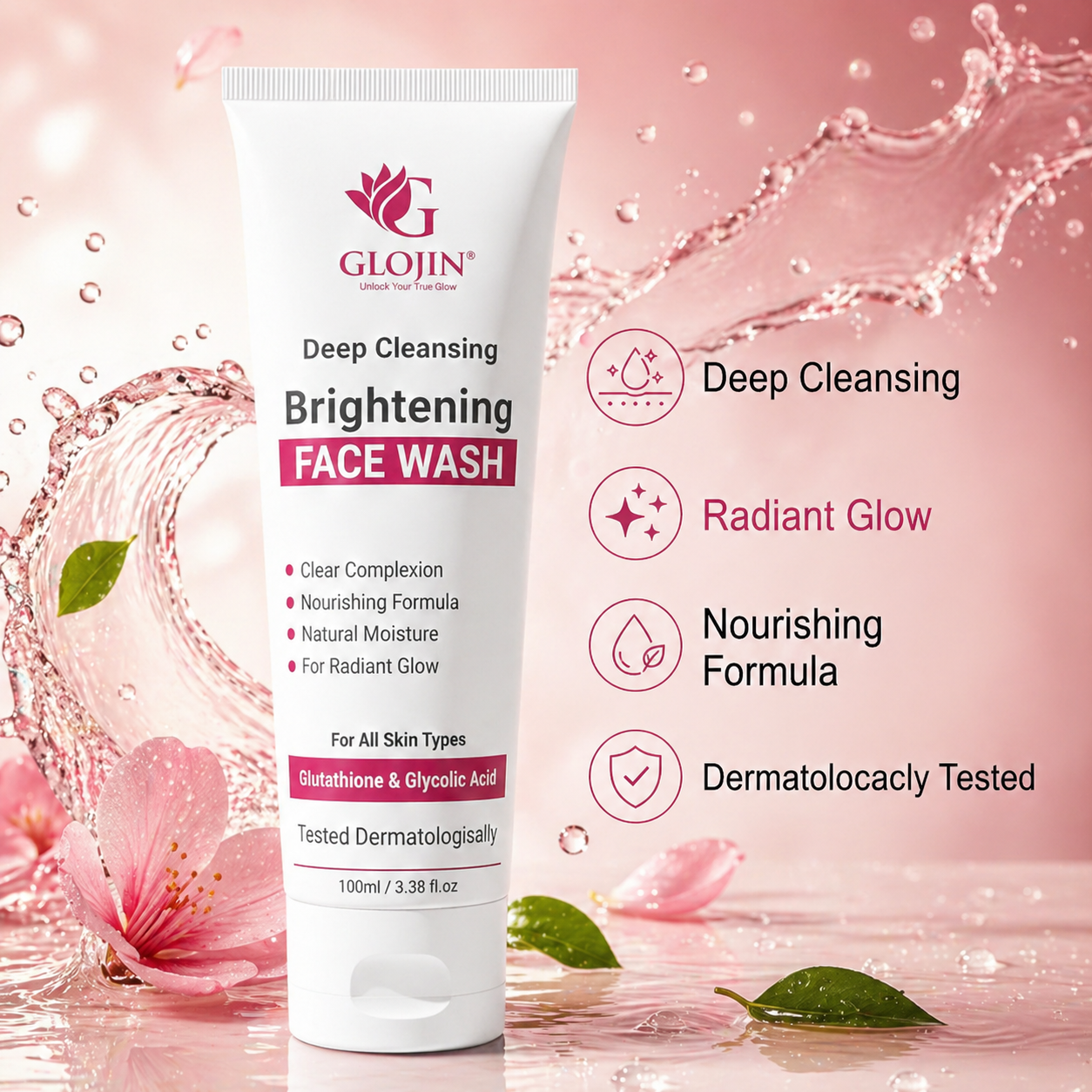 Glojin Skin Brightening Face Wash for Clear, Radiant Skin GLOJIN Glojin Skin Brightening Face Wash for Clear, Radiant Skin GLOJIN