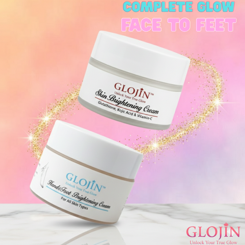 Glojin Brightening Duo: Glutathione Face Cream & Hand & Foot Repair