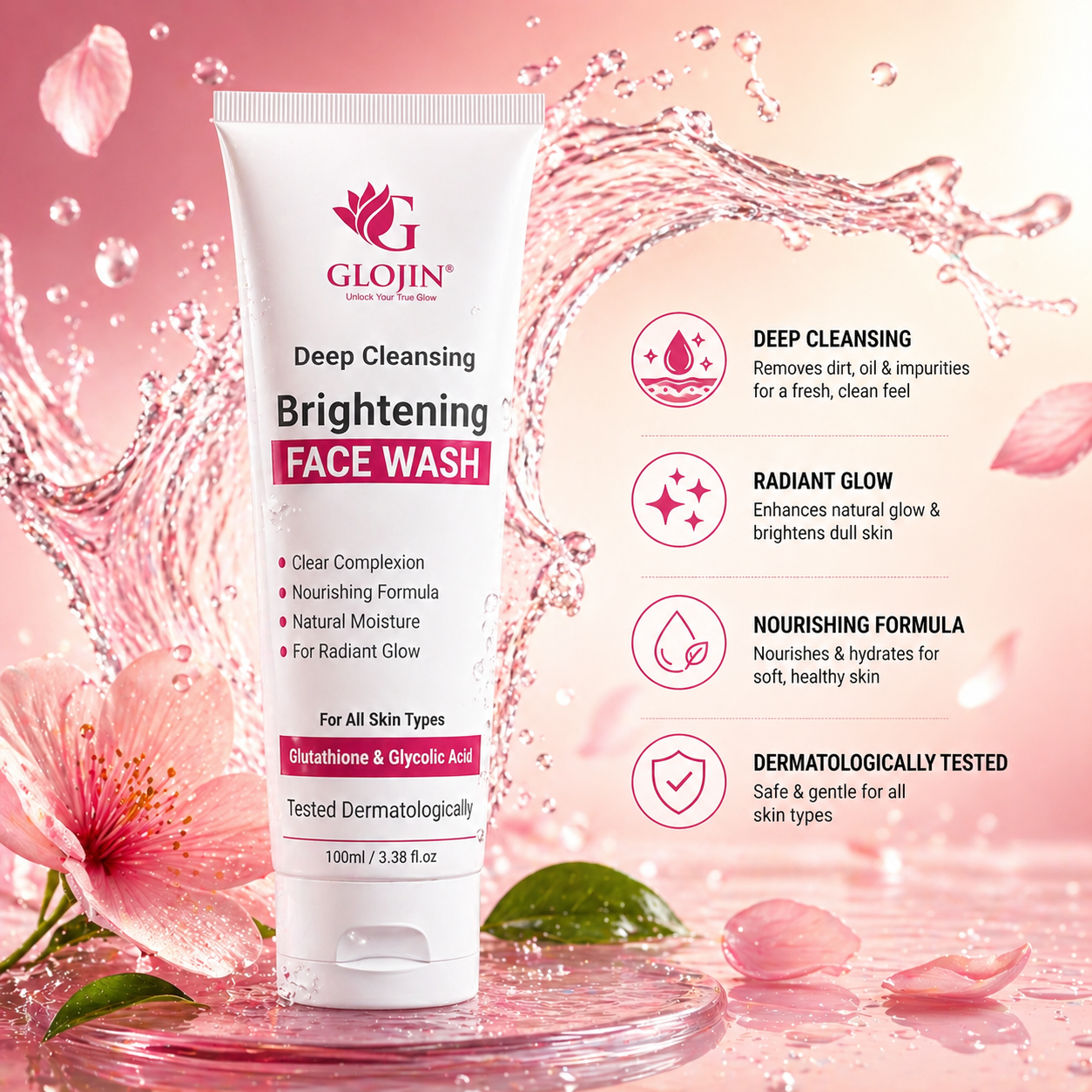 Glojin Night Cream + Glutathione Face Wash