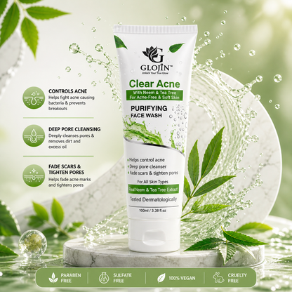 Glojin Facewash Combo – Skin Brightening & Anti Acne Facewash (Bundle Pack)