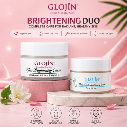 Glojin Brightening Duo: Glutathione Face Cream & Hand & Foot Repair