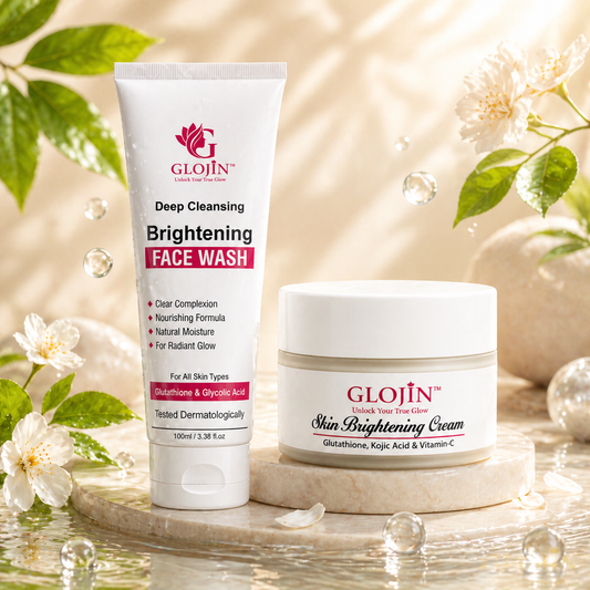 Glojin Night Cream + Glutathione Face wash | Brightening Care Duo