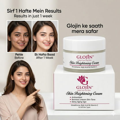 Glojin Night Cream + Glutathione Face wash | Brightening Care Duo