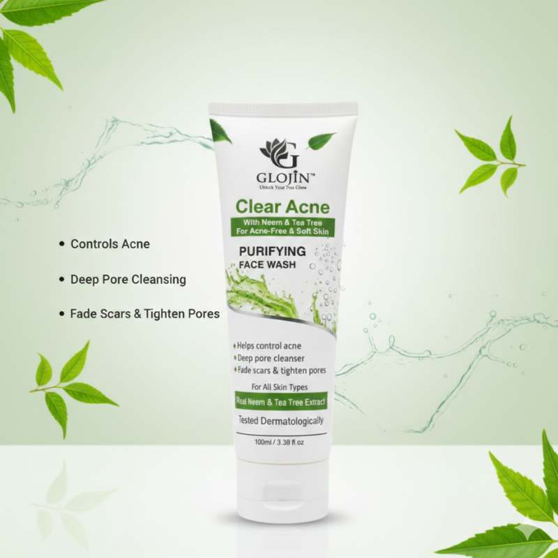 Glojin Acne Face Wash for Clear & Healthy -Looking Skin